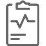 icon clipboard with heartrate with plus sign